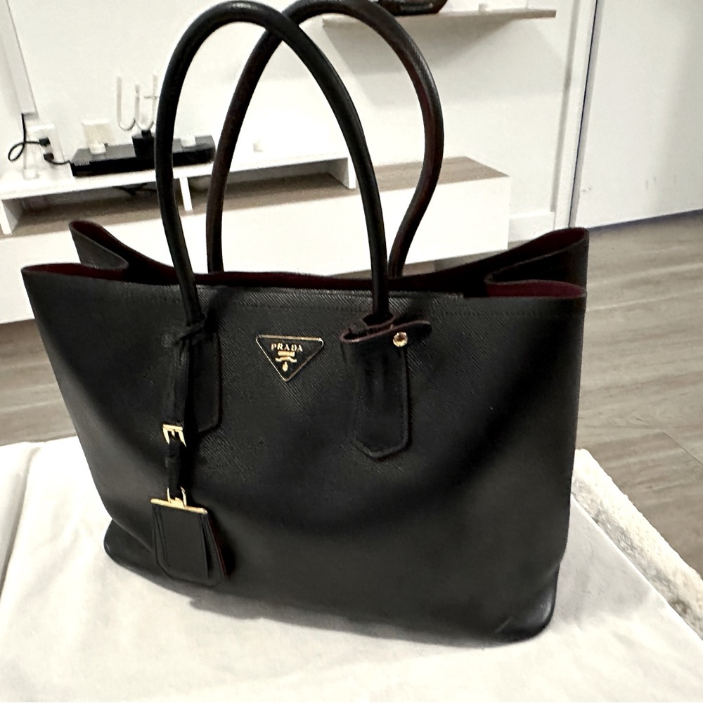Prada double tote